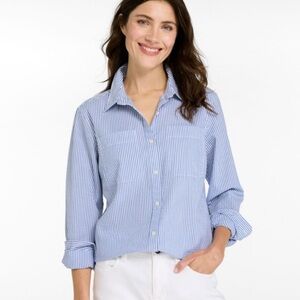L.L. Bean Seersucker Shirt, Long-Sleeve Stripe